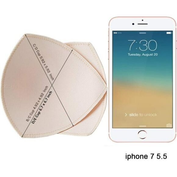 Bra Inserts 4 Pairs Removable Foam Pads for Sports Bras Swimwear Bralettes - Picture 6 of 8